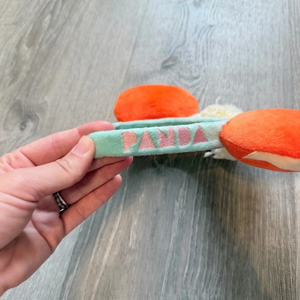 Disney Parks Turning Red Panda Mei Minnie Mouse Ears Headband Plush Pom Pom Bow